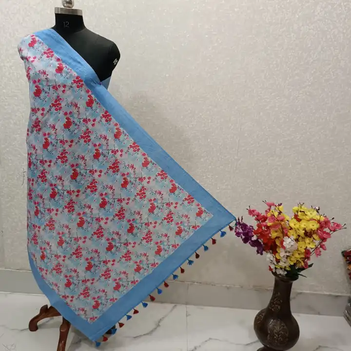 Pure linen by linen dupatta  uploaded by Nayra handloom manufacturers  on 7/8/2023