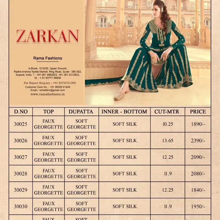 Rama present 

*Discount:-15% on single*


*For full.set msg personally*

*Catlougle:-Zarkan*

Price uploaded by Aanvi fab on 7/8/2023