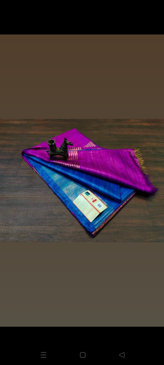 Pure silk saree uploaded by Manufacturer of tussar gheecha 100 % silk saree on 7/8/2023
