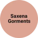Business logo of Saxena gorments