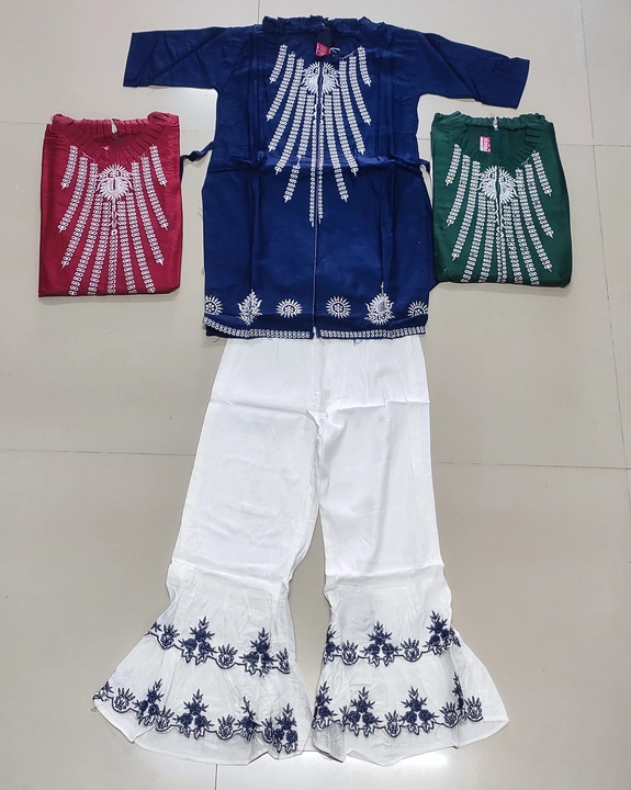 Plazo Set embroidery  uploaded by Arihant Handloom  on 7/8/2023