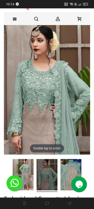 HEAVY FAUX GEORGETTE WITH EMBROIDERY PAKISTANI SUIT SKY AND GREY

 uploaded by PRUTHVI ENTERPRISES on 7/8/2023