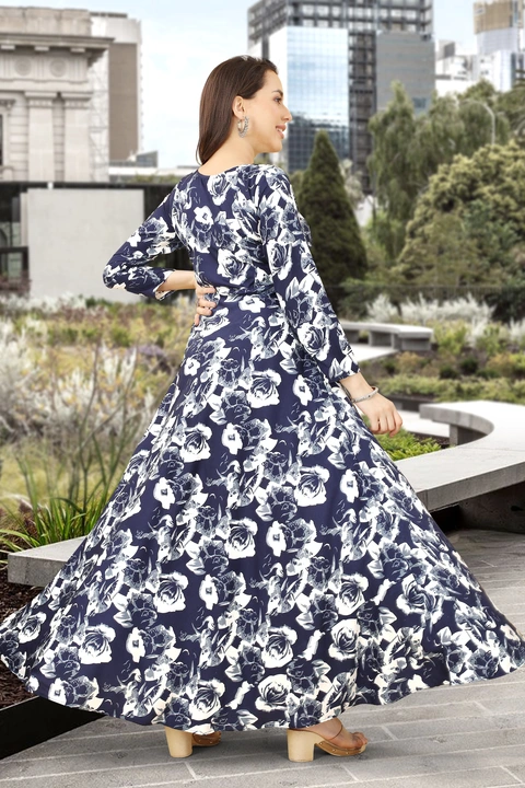 Rose Flower design Maxi Gown for fashion wear  uploaded by 1 Place For All Fashion  on 7/8/2023