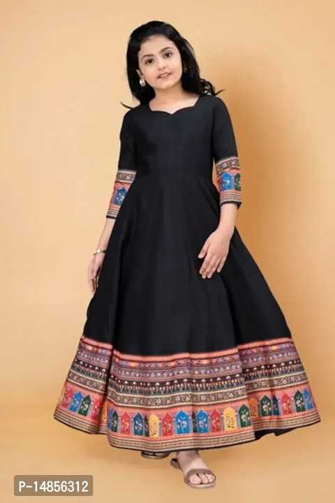 Black Rayon Gown for Girls uploaded by wholsale market on 7/8/2023