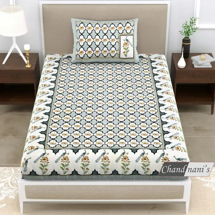 Premium single bed bedsheets 63*90 inches  uploaded by COPPVILLA - The art and craft store on 7/8/2023