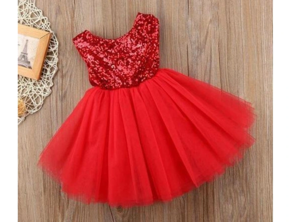Red beautiful frock uploaded by business on 7/8/2023