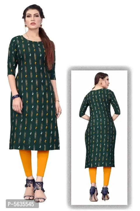 Women's Printed Full-Stitched Crepe Straight Kurti

 uploaded by business on 7/8/2023