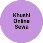 Business logo of Khushi online sewa kendra