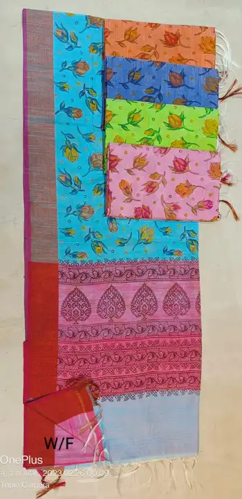 Cotton saree uploaded by business on 7/8/2023