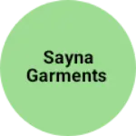 Business logo of Sayna garments