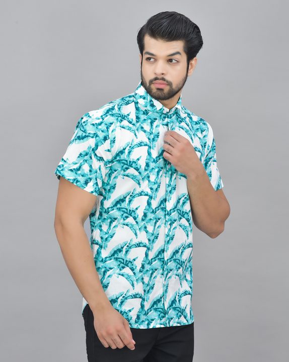 Half white Floral Printed Shirt  uploaded by ARM06 APPARELS LLP on 7/8/2023