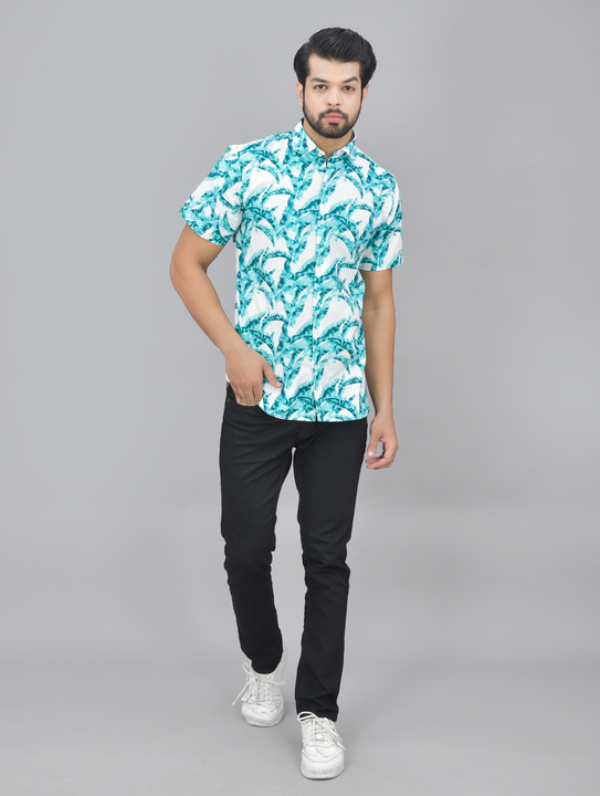Half white Floral Printed Shirt  uploaded by ARM06 APPARELS LLP on 7/8/2023