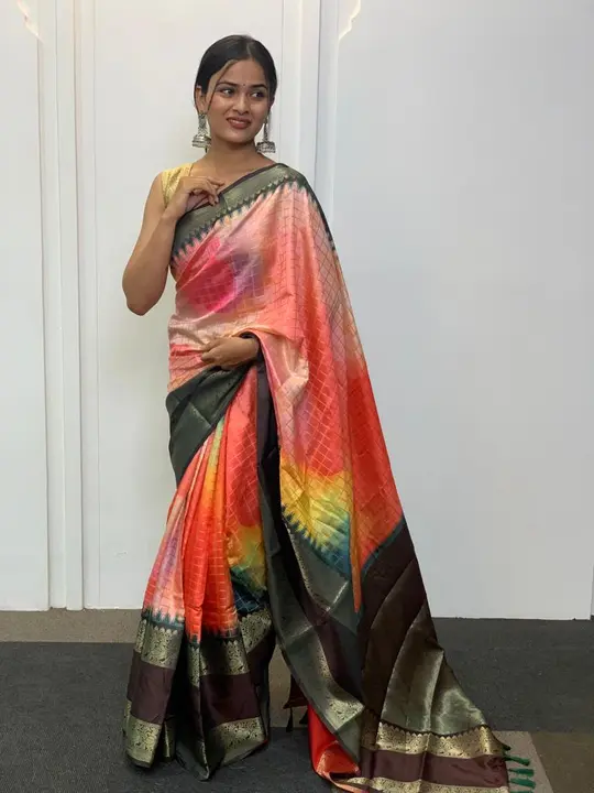 Mahima chex soft digital print party wear saree uploaded by VARDHAK COLLECTION  on 7/8/2023