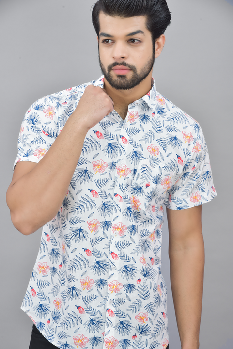 White half printed shirt  uploaded by business on 7/8/2023