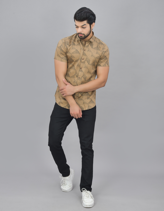 Brown printed shirt uploaded by ARM06 APPARELS LLP on 7/8/2023