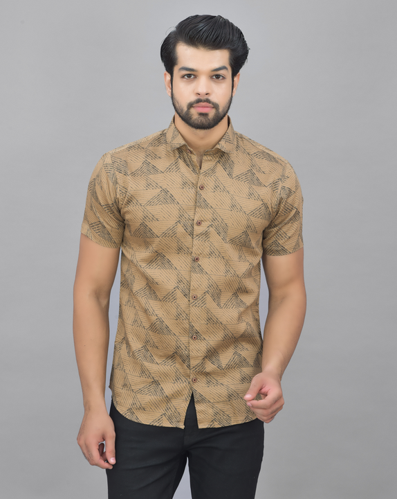 Brown printed shirt uploaded by ARM06 APPARELS LLP on 7/8/2023