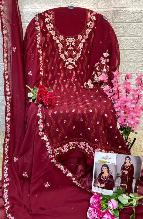 PAKISTANI SUIT MATERIAL  uploaded by Sakshi Ethnic on 7/8/2023