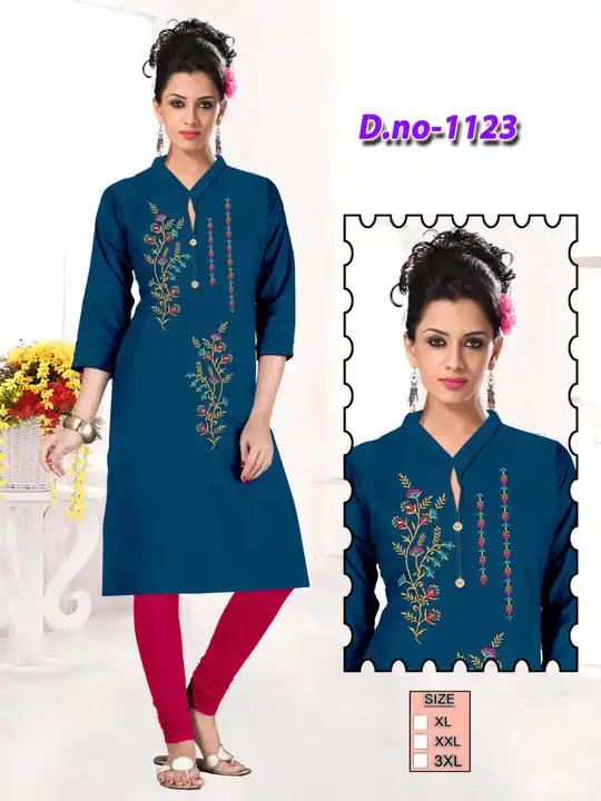 Designer kurties with full Embodiary work  uploaded by Ridhi Sidhi Creation on 7/8/2023