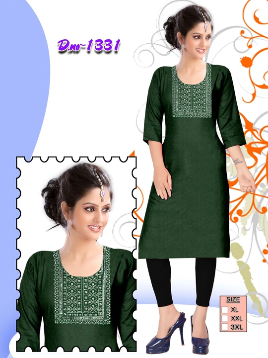 Designer kurties with full Embodiary work  uploaded by Ridhi Sidhi Creation 9512733183 on 7/8/2023