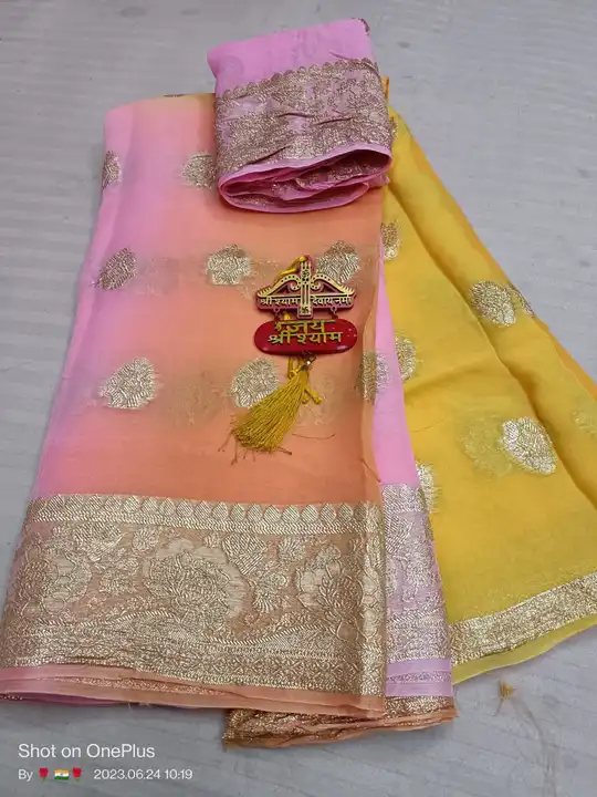 🙏JAI SHREE SHYAM JI🙏
*new Lunching*
🦚🌹🌴🙏🌴🌹🦚🙏🌴🌹
🦚 *Pure Georgette  fabric saree*
🦚 *red uploaded by Gotapatti manufacturer on 7/9/2023