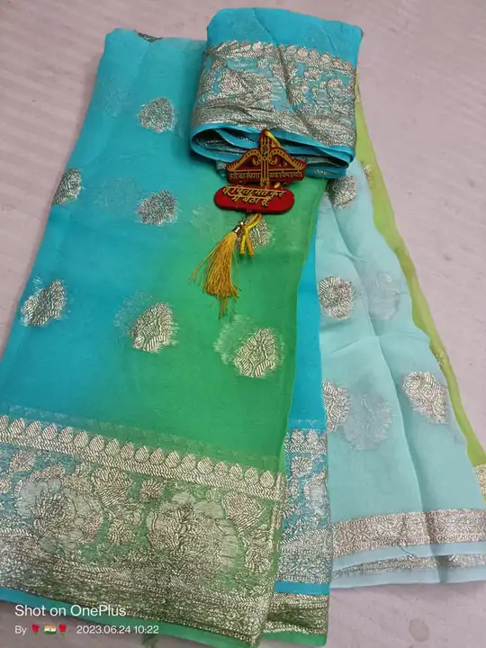 🙏JAI SHREE SHYAM JI🙏
*new Lunching*
🦚🌹🌴🙏🌴🌹🦚🙏🌴🌹
🦚 *Pure Georgette  fabric saree*
🦚 *red uploaded by Gotapatti manufacturer on 7/9/2023