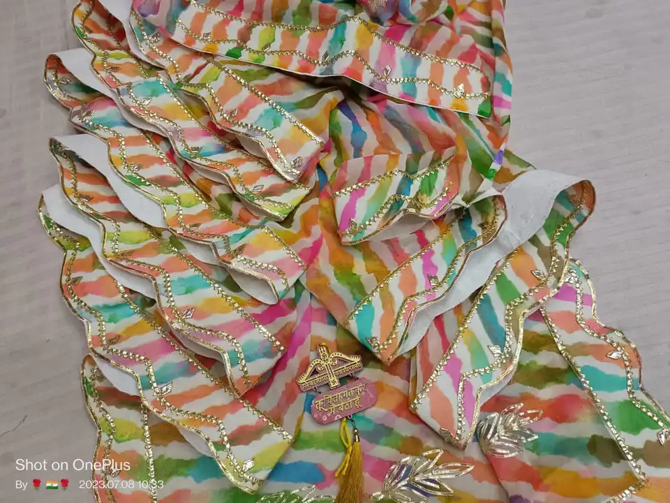🙏JAI SHREE SHYAM JI🙏
*new Lunching*
🦚🌹🌴🙏🌴🌹🦚🙏🌴🌹
🦚 *Pure cbyc fabric malti lahriya saree* uploaded by Gotapatti manufacturer on 7/9/2023