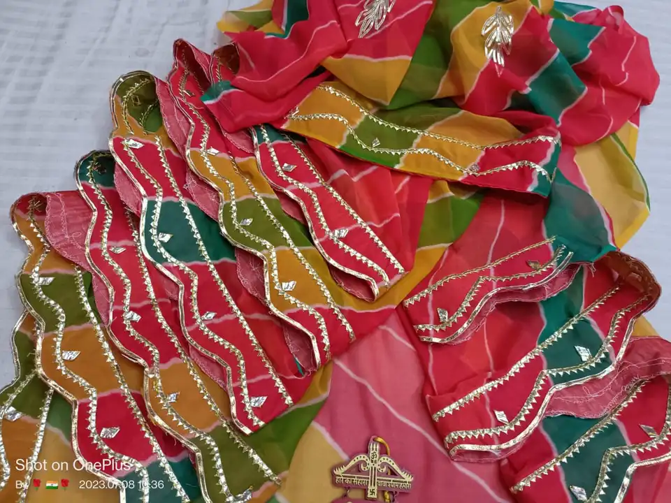 🙏JAI SHREE SHYAM JI🙏
*new Lunching*
🦚🌹🌴🙏🌴🌹🦚🙏🌴🌹
🦚 *Pure cbyc fabric malti lahriya saree* uploaded by Gotapatti manufacturer on 7/9/2023
