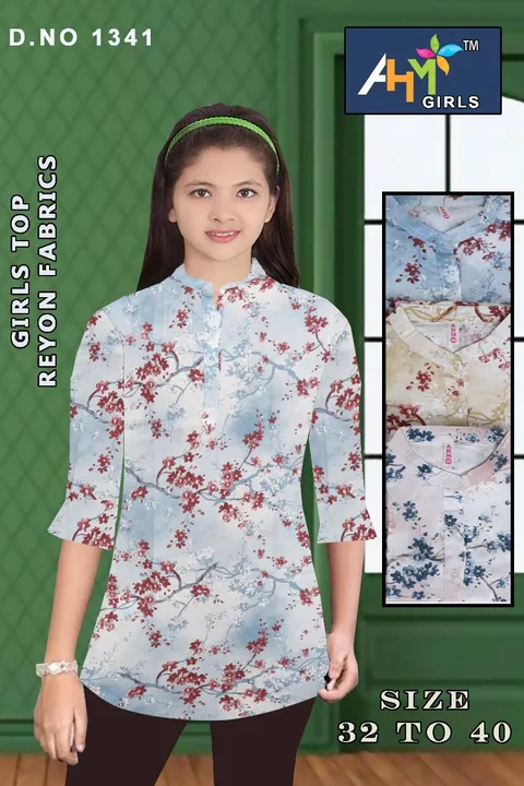 Rayon girls top uploaded by Ahm garments on 7/9/2023