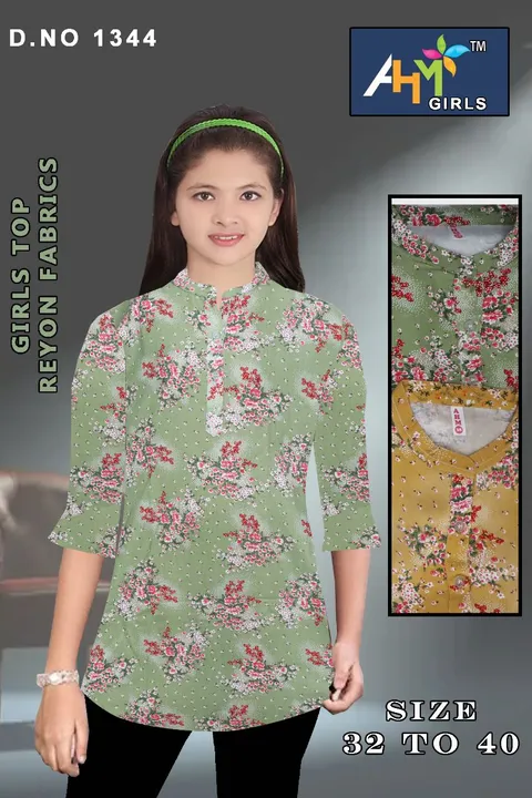 Rayon girls top uploaded by Ahm garments on 7/9/2023