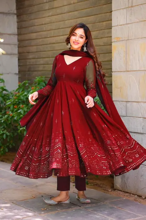 Anarkali Embroidery Gown uploaded by Rang Bhoomi on 7/9/2023