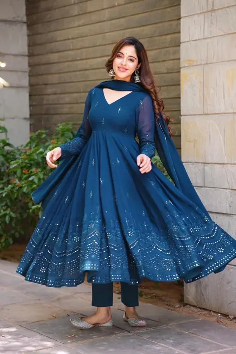 Anarkali Embroidery Gown uploaded by Rang Bhoomi on 7/9/2023