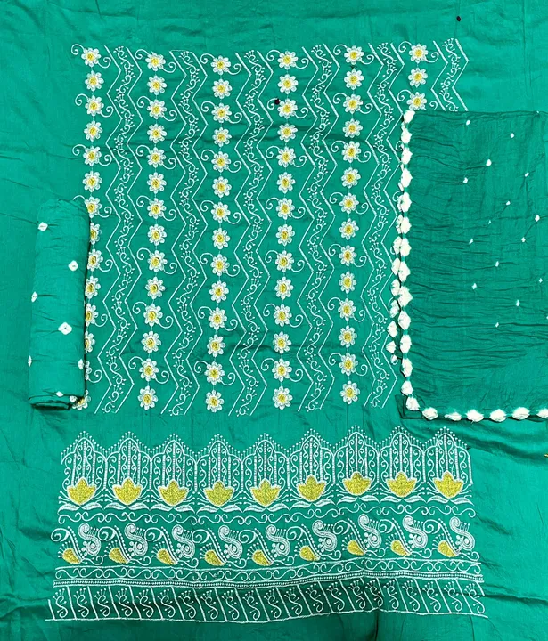 sattin work dress material uploaded by JAY K ART on 7/9/2023