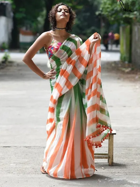 Independence day special saree uploaded by Shree Maa Creation. on 7/9/2023