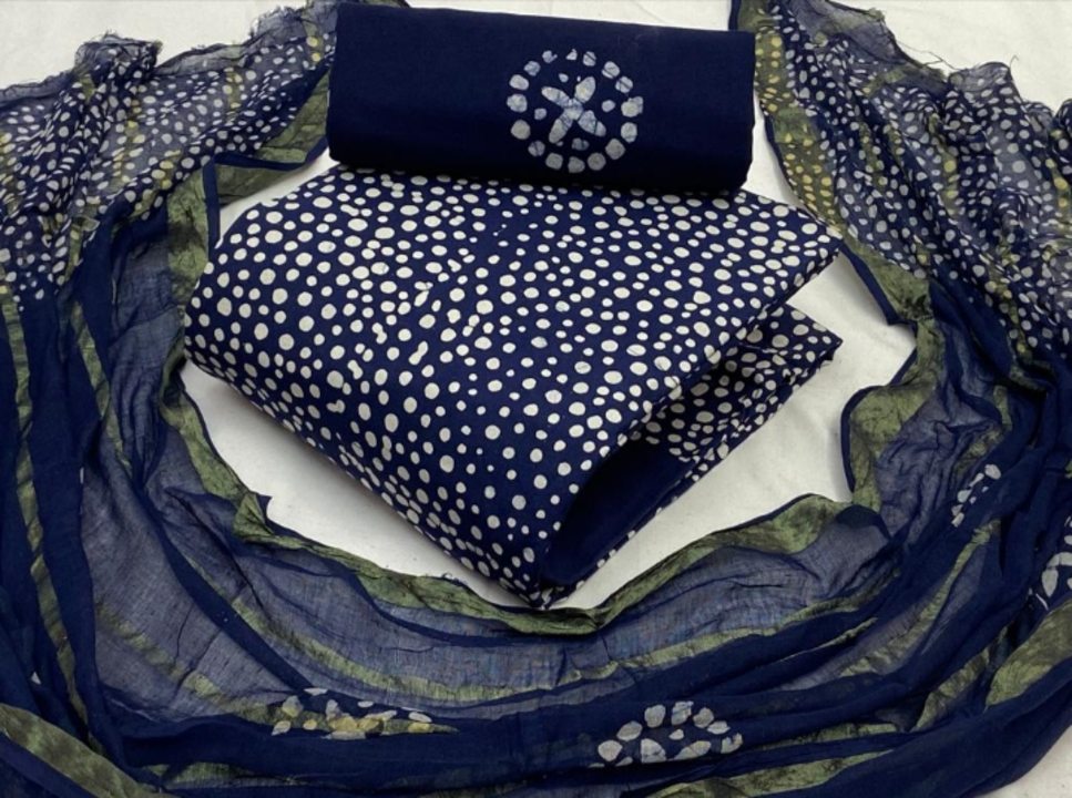 Cotton batik uploaded by Pooja creation  on 7/9/2023