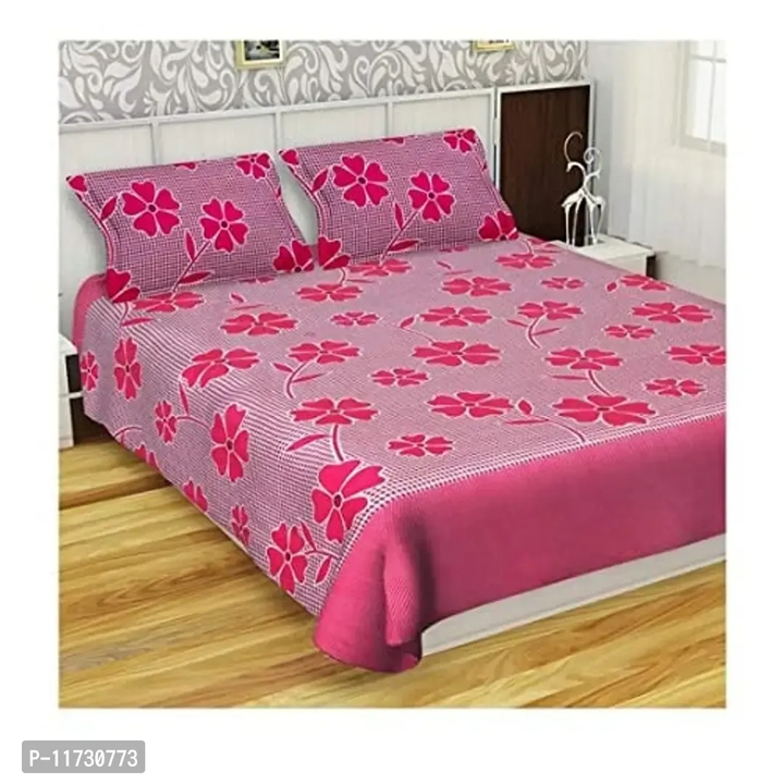 Rajalwal Glace Cotton Double Bedsheet with 2 Pillow Cover for Hotel /Resturent/Hospital/Home Size 90 uploaded by RARGROUP  on 7/9/2023