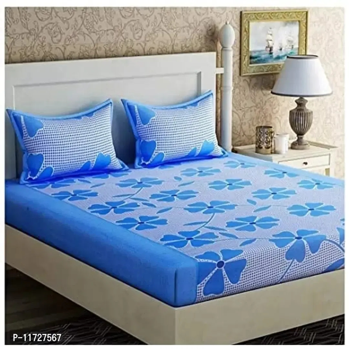 Rajalwal Glace Cotton Double Bedsheet with 2 Pillow Cover for Hotel /Resturent/Hospital/Home Size 90 uploaded by RARGROUP  on 7/9/2023