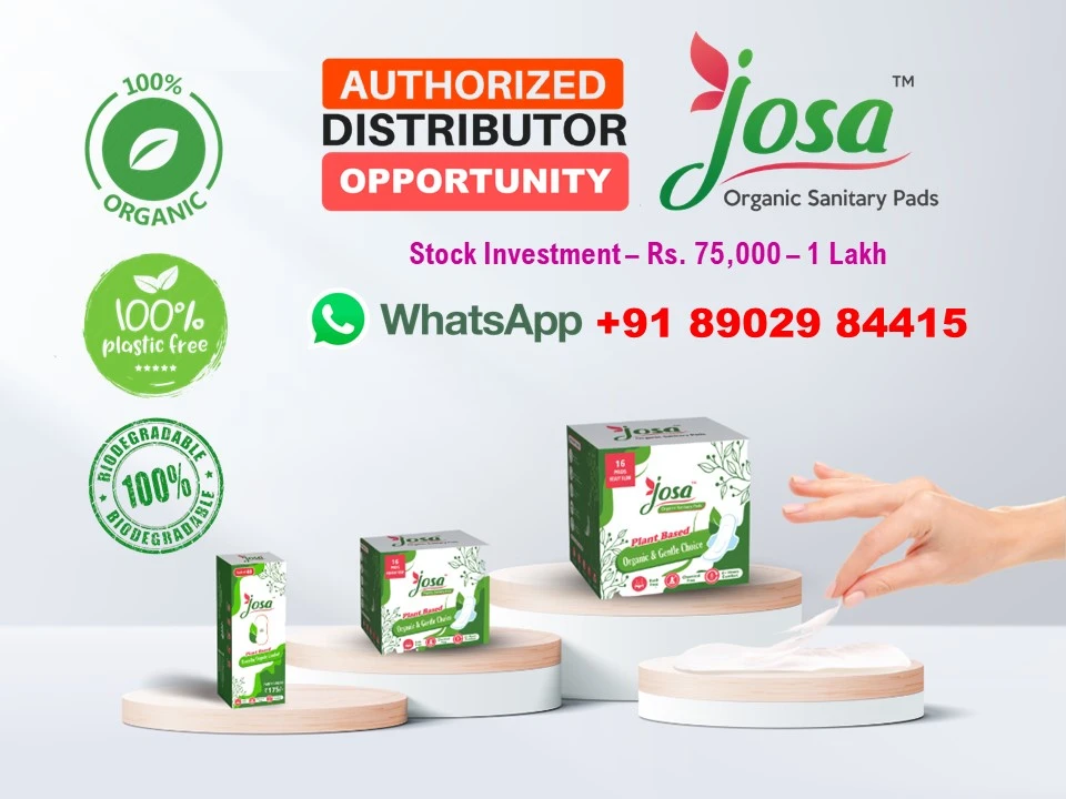 Post image Distributor Opportunity across Cities of India

Josa Pads invites Distributors Applications for Organic and Biodegradable Sanitary Pads. 

Why Biodegradable Sanitary Pads - https://youtu.be/taKz-IqK_po 

Connect for more details - https://wa.me/918902984415

Josa Sanitary Pads - https://rebrand.ly/Josa-Pads 

Organic : 100% Bio-Degradable : Chemical Free : Rash Free : Plastic Free

Please share to Acquaintances or Distributor Prospects Across India