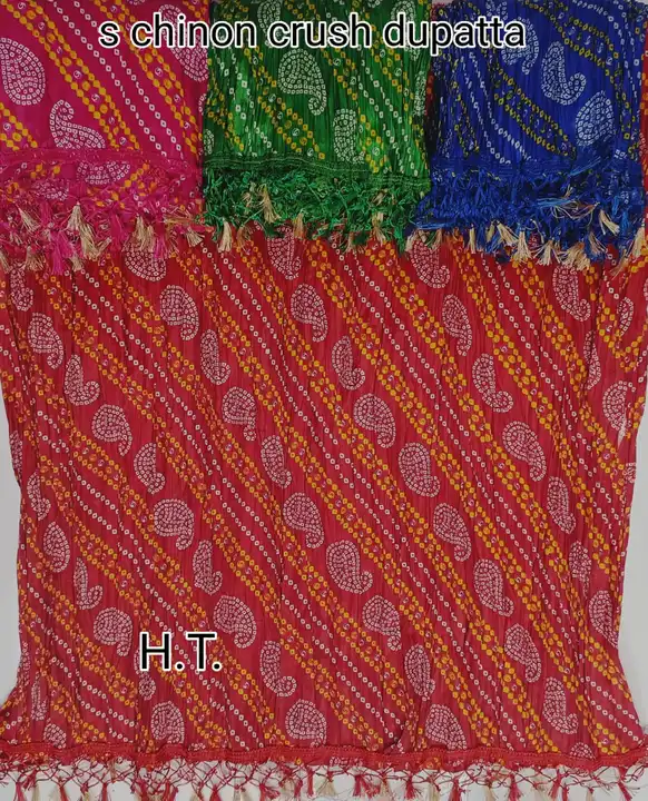 Chinon cruch Dupatta  uploaded by Sushil prints on 7/9/2023