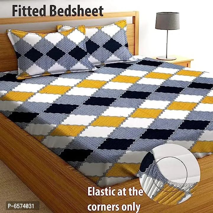 Comfortable Soft Cotton Queen Size Fitted Elastic Strips Bedsheet with Two Pillow Covers uploaded by RARGROUP  on 7/9/2023
