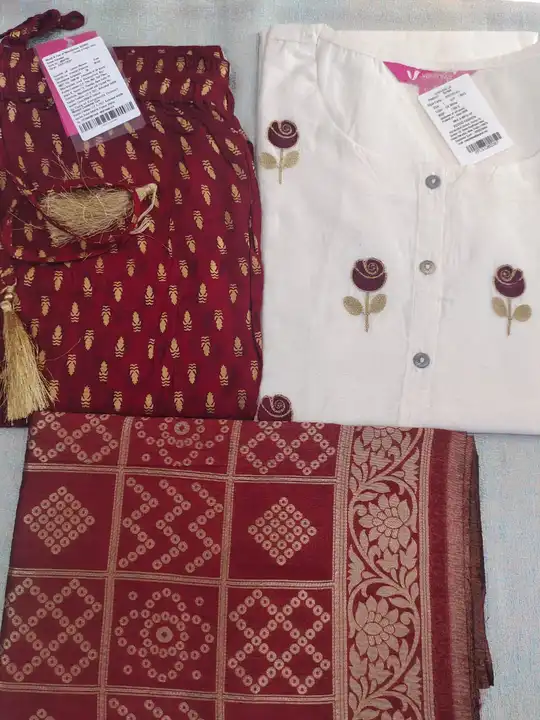 Kurti pent dupata  uploaded by N.s.creation on 7/9/2023
