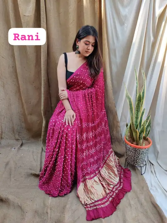 New Bandhani Saree uploaded by business on 7/9/2023