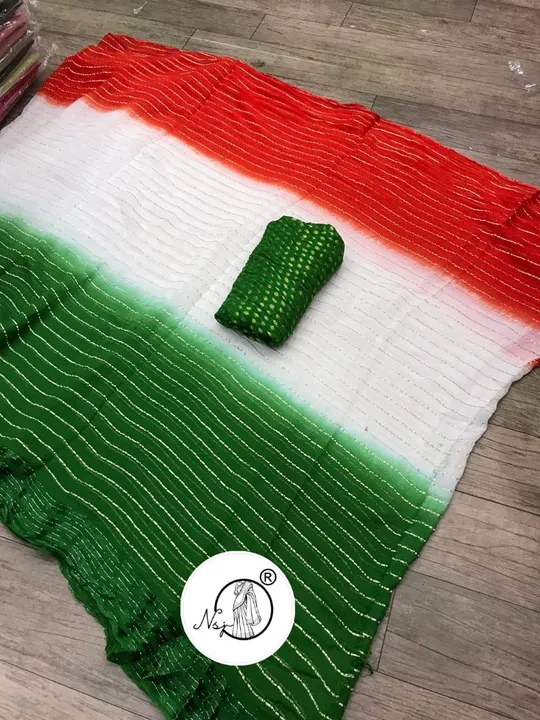 ❤️NSJ…presents independent day 
  special saree
  

15 August special Tirangaa  saree


👉keep shopp uploaded by Gotapatti manufacturer on 7/10/2023