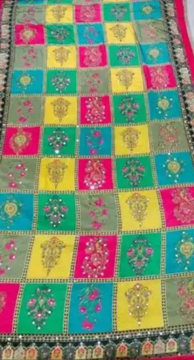 Dupatta chinon mirror work uploaded by business on 7/10/2023