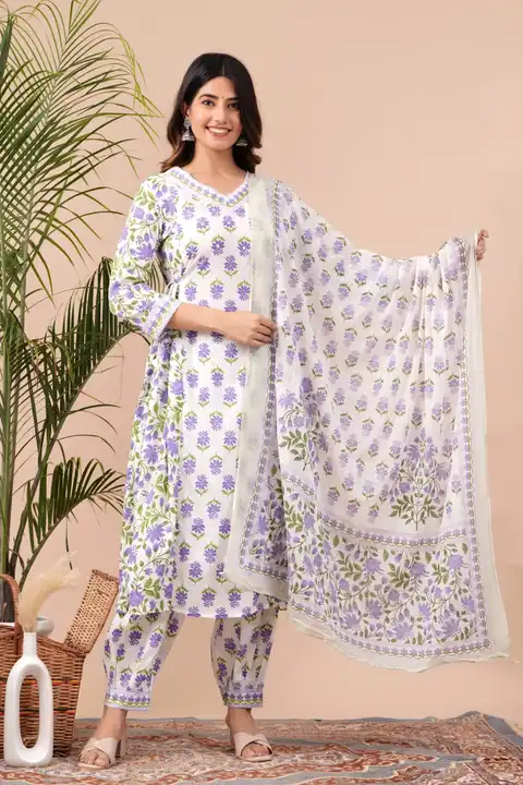 Pure cotton kurta set  uploaded by Jaipuri Bazar on 7/10/2023