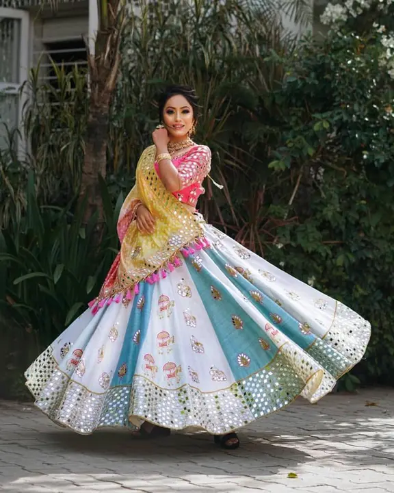 Navratri spcl lehanga choli vt uploaded by pink Rose fashion Store  on 7/10/2023