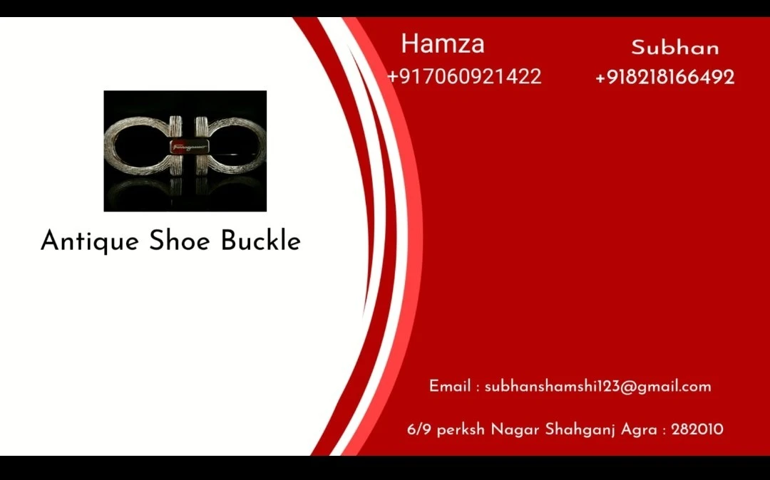 Visiting card store images of ANTIQUE SHOE BUCKLE