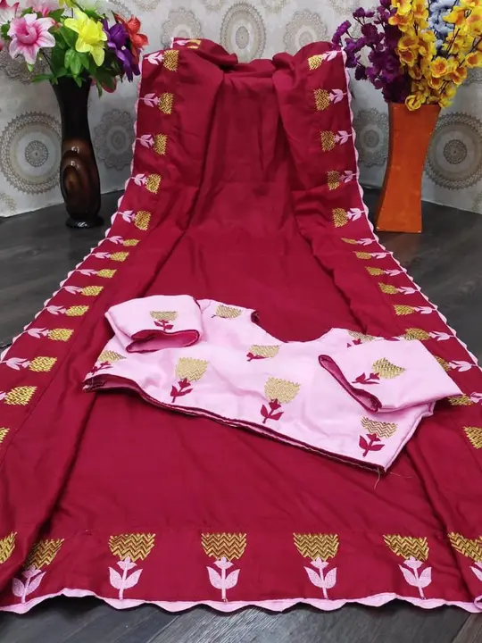 Fancy blouse saree  uploaded by Marwadi Businessmen on 7/10/2023