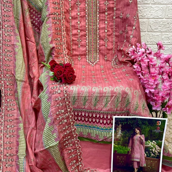 *SHARADDHA DESIGNER* is happy to announce the launch of NEW *LAWN SELF EMBROIDERY* catalog.          uploaded by Ahmed fashion on 7/10/2023