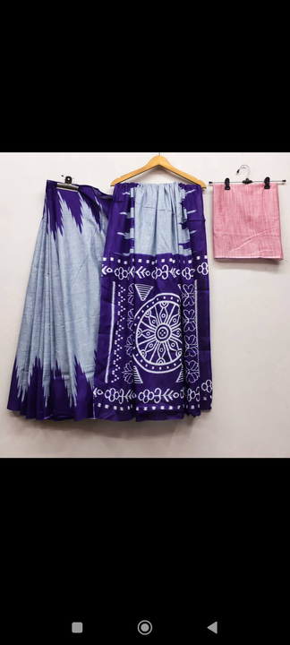 Cotton mulmul saree with blouse uploaded by Yug fashion on 7/10/2023