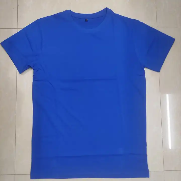 Royal blue round neck 170 gsm bio wash tshirt uploaded by business on 7/10/2023